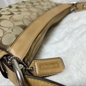 Coach Soho Signature Tan Leather & Canvas Shoulder Bag